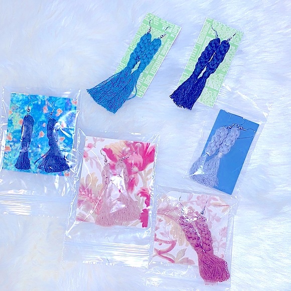 🌟HP🙌🏻🆕Beautifully Handmade Bohemian Jewelry Macramé Earrings; Every Color - Picture 6 of 16